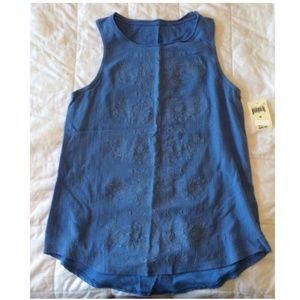 Lucky Brand sleeveless top, blue, Medium, NWT